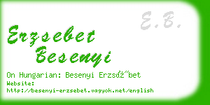 erzsebet besenyi business card